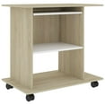 thumbnail image 3 of vidaXL Computer Desk Gaming Desk Home Office Table with Shelf Engineered Wood, 3 of 19