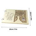 thumbnail image 4 of Libro de invitados de boda de madera Libro de invitados de boda Álbum de mensajes para la decoración de compromiso de boda para el aniversario de boda (5#), 4 of 7