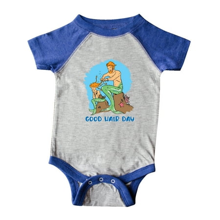 

Inktastic Mer Dad and Daughter Good Hair Day Braiding Radiant Red Hair Gift Baby Boy or Baby Girl Bodysuit