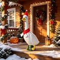 thumbnail image 2 of AuroraX 19 inch Porch Goose Christmas Outfits , Red Santa Hat and Scarf 23" Porch Goose Clothes Sets 17 inch Seasonal Xmas Winter Decorations for Home Outdoor Plastic Goose Accessories, 2 of 6