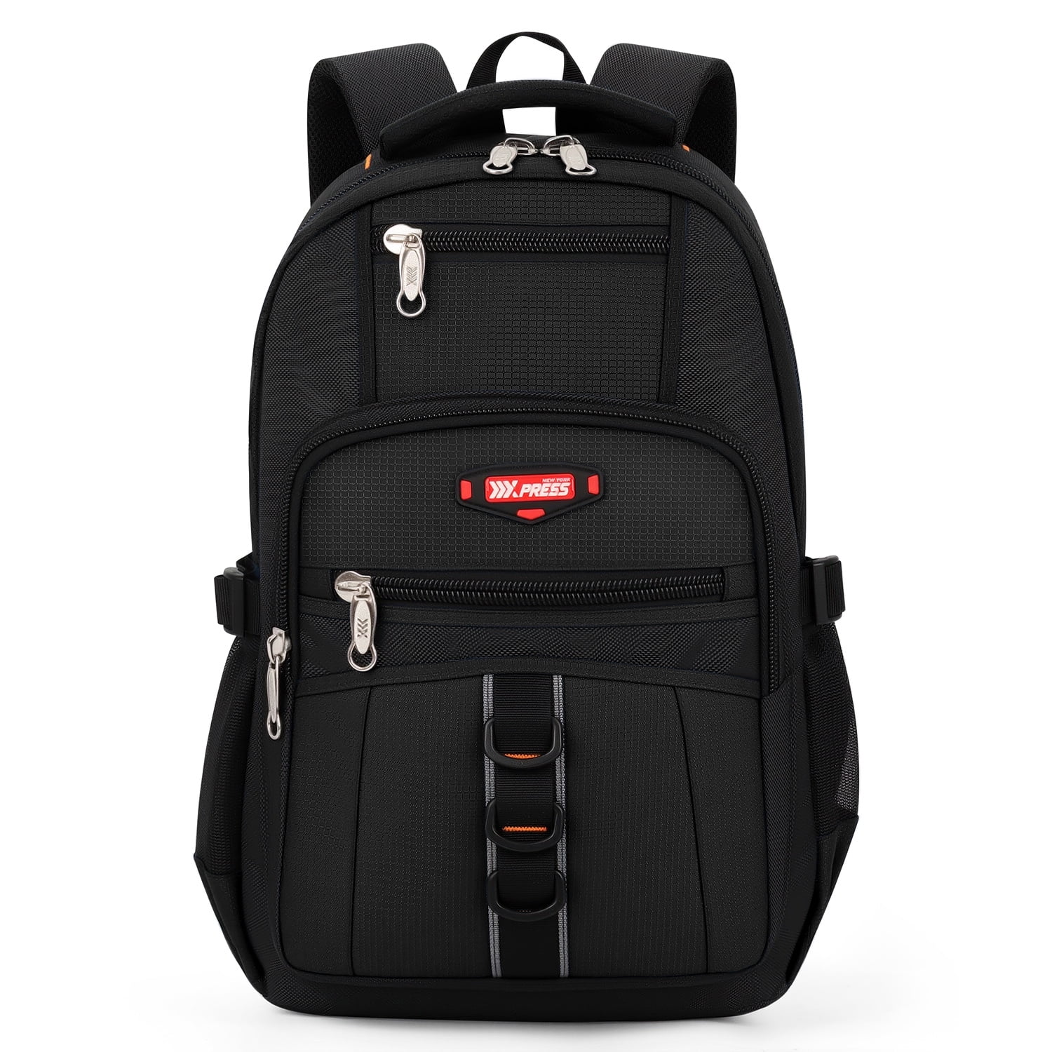 Travel Backpack for Men Women Water-resistant Multi-Pocket Bag Lighweight Casual Work Hiking Daypack School Bookbag, Black, BP8017