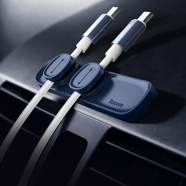 Organizador De Almacenamiento Baseus Peas Cable magnético Clip Organizador Abrazadera Gestión de escritorio (Azul)