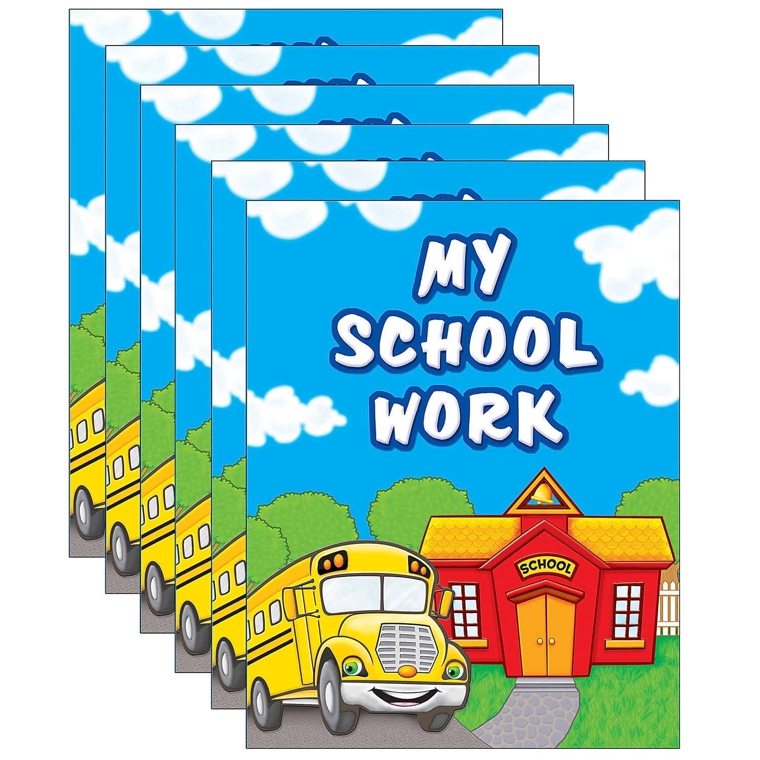 Teacher Created Resources TCR4939-6 My School Work Pocket Folder 6 Packs