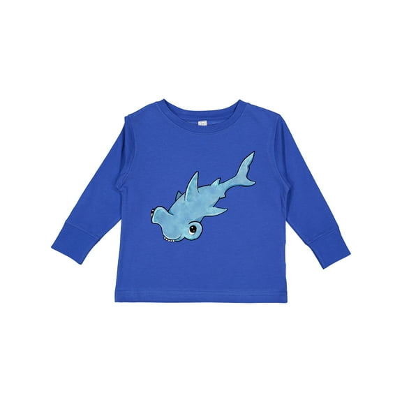 Inktastic Cute Hammerhead Shark Boys or Girls Long Sleeve Toddler T-Shirt
