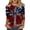 Red 01, variant on Womens Summer Tops Fashion Independence Day American Flag Floral Printed Round Neck 3/4 Sleeve Casual Loose Shirts Red M