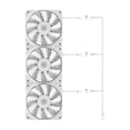 thumbnail image 2 of 3 Pieces 120mm Case Cooling Fan 1200RPM RGB LED Lighting, Liquid 12V DC 3.6W, Computer Fans PC Cooling, 2 of 10