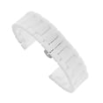 thumbnail image 3 of Full Ceramic Link Wristwatch Strap Stainless Steel Clasp Buckle 16mm/18mm/20mm/22mm - Black, 20mm, 3 of 4