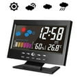 thumbnail image 1 of LED Digital Alarm Clock with Snooze Color Display Calendar Thermometer Sound Control Backlight Weather Forecast for Home Office Teens Student, 1 of 9