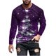 thumbnail image 2 of Blusas y camisas de manga larga con cuello redondo para hombre, moda navideña, informal, estampado, cuello redondo, manga larga, blusa estampada para hombre, blusa de poliéster, 2 of 5