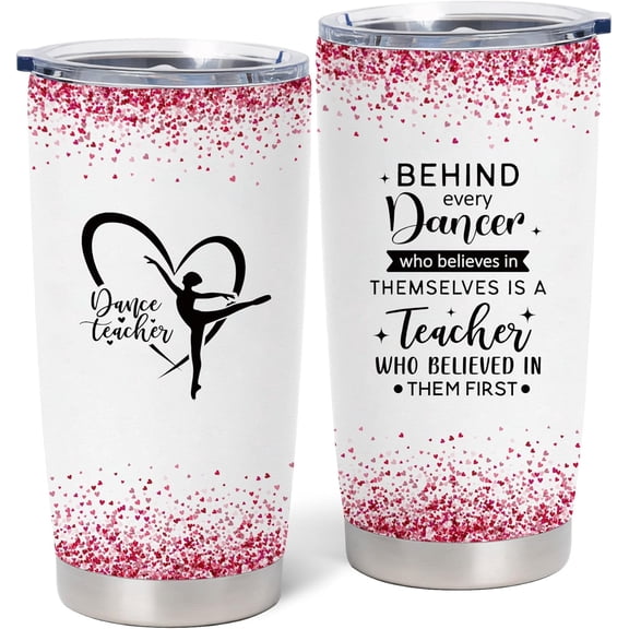 Dance Teacher Gifts for Women, Dance Teacher Christmas Gifts, Best Gift Ideas for Ballet Teachers, Ballet Teachers Gift for Women 20 oz Coffee Tumbler