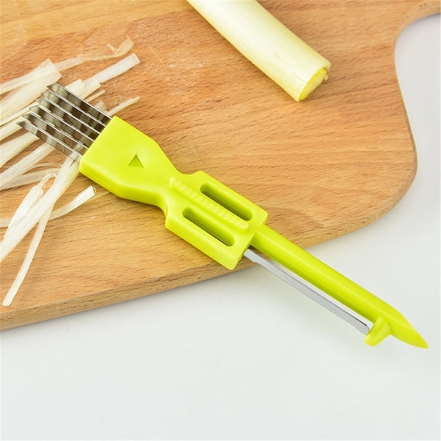 Vegetable Chopper Slicer with Stainless Steel Blades | Multi-Purpose Garlic Scallion Cutter | Grater Skin Peeler | Ergonomic Handle | Rust Resistant | Quick Food Prep Tool | 1 Pack