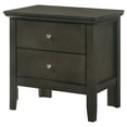 thumbnail image 2 of Glory Furniture Primo Solid Wood 2-Drawer Nightstand in Gray, 2 of 5