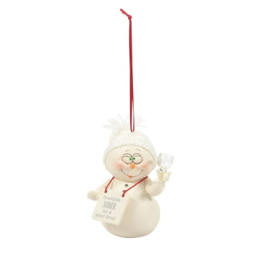 Department 56 Snowpinions Available Sober Short Time Hanging Ornament, 3.35 Inch, Multicolor