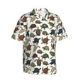 thumbnail image 2 of Balery Various Turtle Print Men's Hawaiian Shirts Short Sleeve Beach Shirt Relaxed Fit Vacation Button Down Shirts-X-Large, 2 of 9