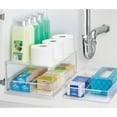 thumbnail image 4 of iDesignc Basic Stackable Bathroom Shelf Riser, Recycled Plastic, Clear, 4 of 6