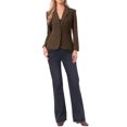 thumbnail image 2 of INSPIRE CHIC Corduroy Blazer for Women's Notched Lapel Long Sleeve Casual One Button Jacket with Pockets M Coffee, 2 of 6