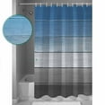 thumbnail image 3 of 72x78 Inch Shower Curtain Blue Gray Bathroom Decor Waterproof Fabric Bathtub Bath Curtains Decorative Vintage Farmhouse Gradient Wooden Grain Art Extra Long Shower Curtain Set with Hooks, 3 of 6