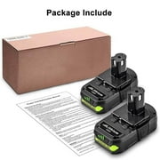 2Pack 3.6Ah For RYOBI P102 P190 18V One+ Compact Lithium Battery P107 P106 P104 P105 P109 P108 RB18L13