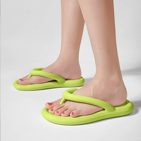 

Seasonal Savings! Toddler House Slippers Women Men Slippers Home Couple Shoes Indoor Outside Soft Soled Slippers Flip Flops Green 41 SOPATENOR