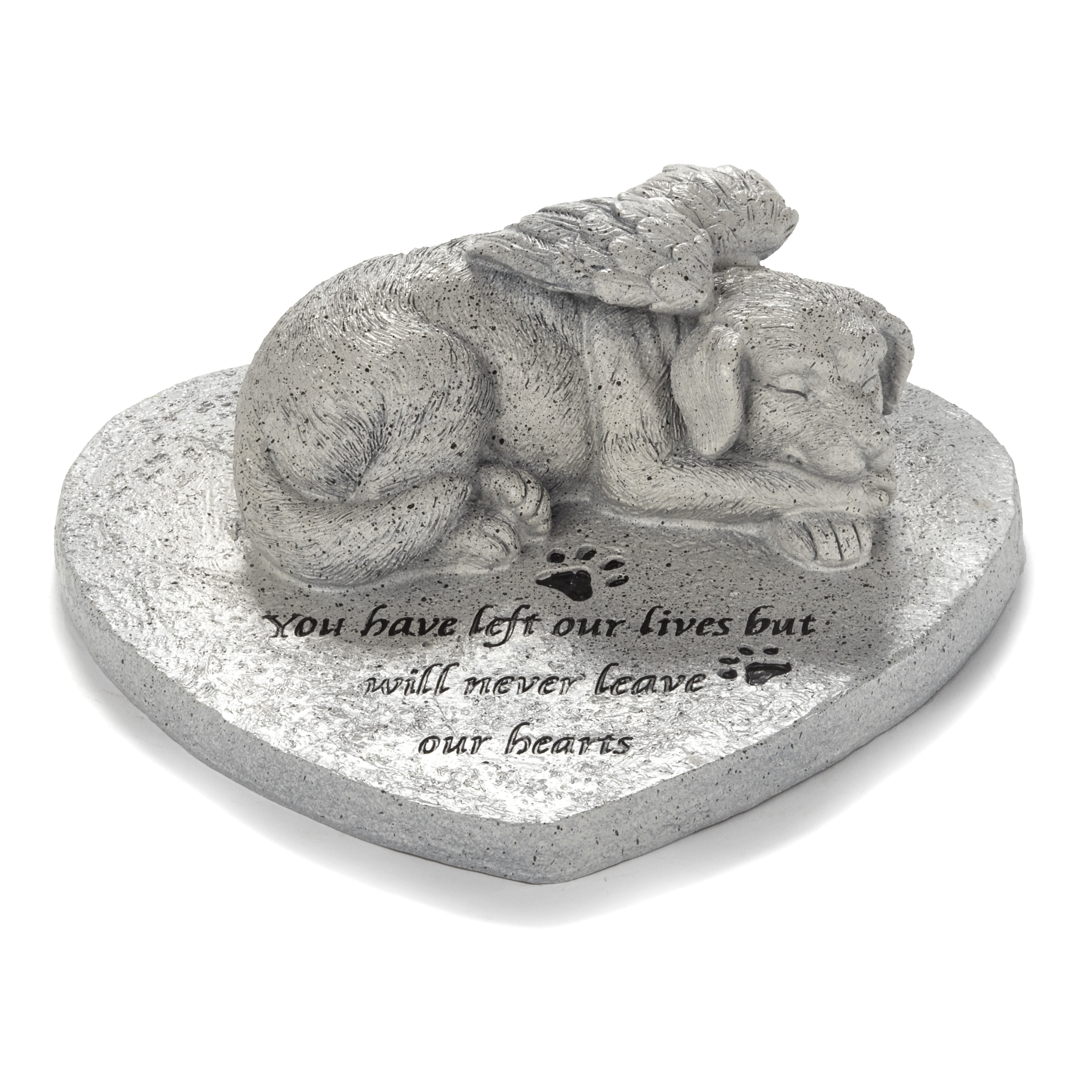 Garden Memorial Rock Pet Dog Chihuahua In Angel Wing Stone Cemetery Grave Statue
