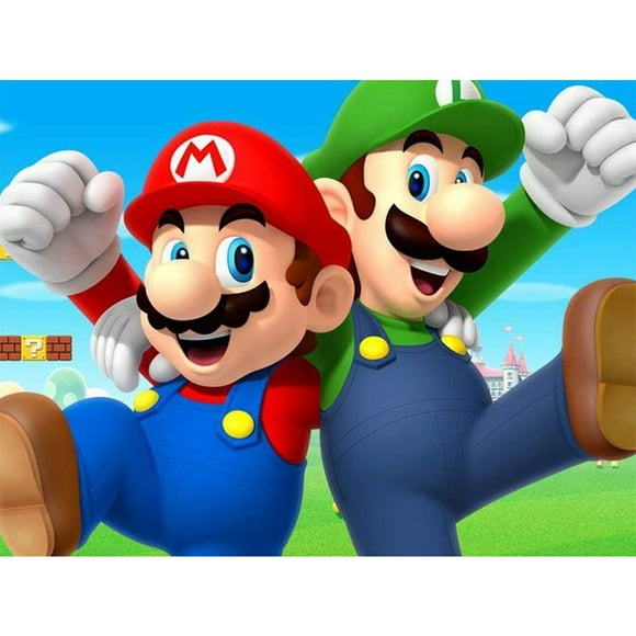 5D DIY Diamond Painting Mario Character Full Round Drill Embroidery Kits