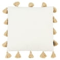 thumbnail image 3 of SAFAVIEH Lonelli Solid Fringe Decorative Pillow, 18" x 18", Beige, 3 of 3