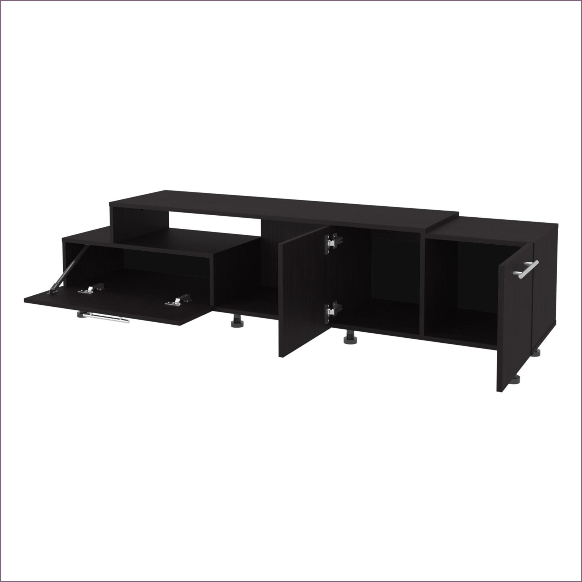 TV Furniture Modern Liberty Entertainment Center with Drop-Down Door, Adjustable Legs & Storage | TV Size Ranges 60-69 inches | Wenge