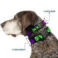 thumbnail image 2 of Buckle-Down Pet Collar, Dog Collar Plastic Buckle, Swagg Black Hot Pink Turquoise Purple Neon Green, 20 to 31 Inches 1.5 Inch Wide, 2 of 8