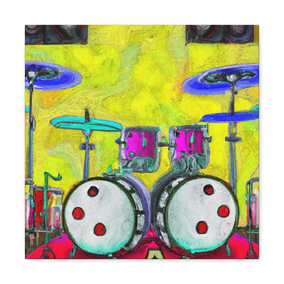 Drum Kit Pop Art - Canvas