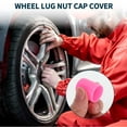 thumbnail image 3 of Wheel Lug Nut Bolt Cylindrical Shape Exterior Rims Tire Nut Screws Dust Cap Cover Nut Protection Pink 20pcs 19mm, 3 of 7