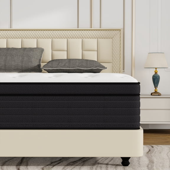 Yilicy 12 inch Queen Mattress, Gel Memory Foam & Spring Hybrid Medium Comfort Mattress in a Box,Adult