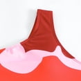 thumbnail image 5 of QHFBli Women's One Piece Swimsuit One Shoulder Bathing Suit Cutout Color Block Swimwear, 5 of 7