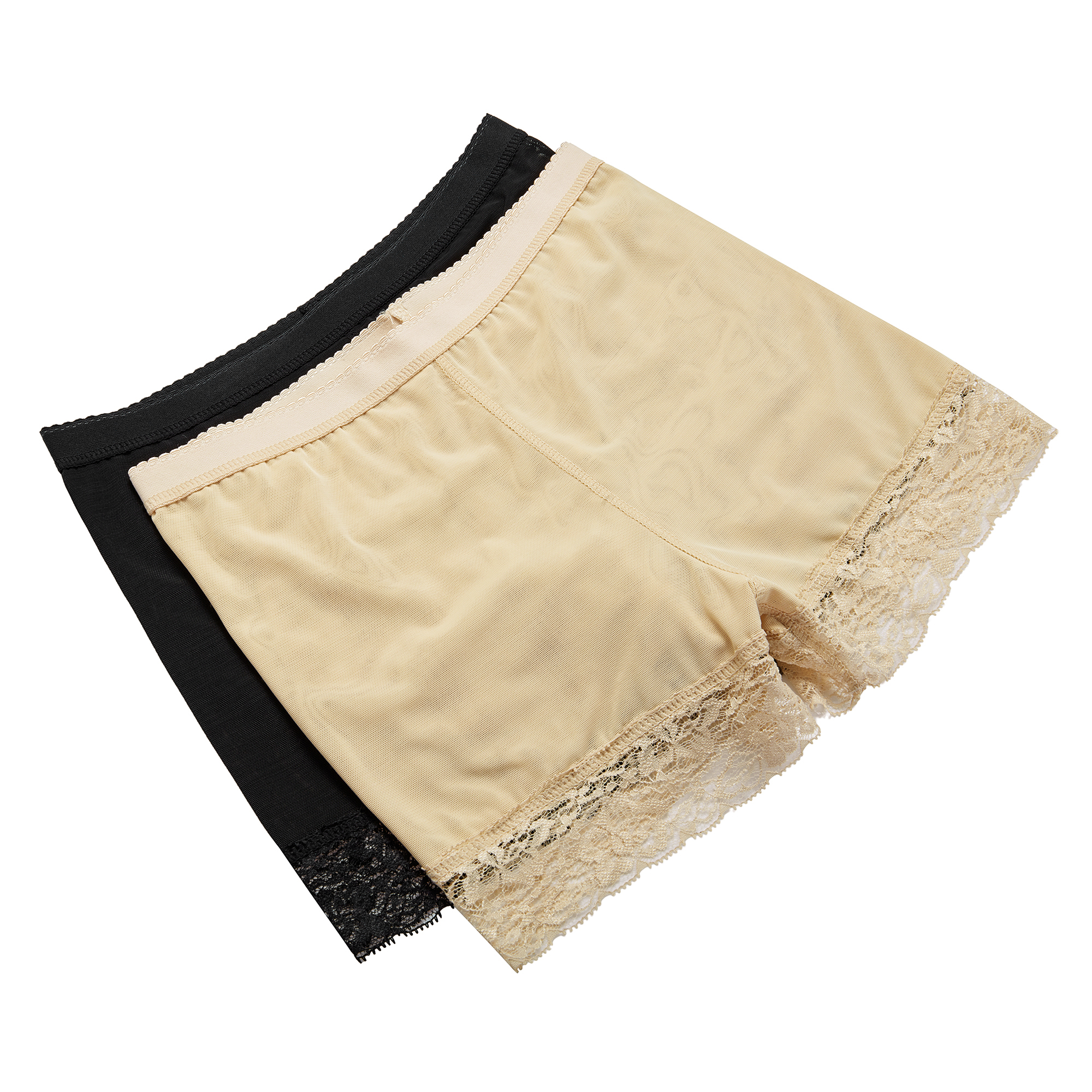 Womens Seamless Butt Lifter Padded Lace Panties Enhancer Underwear, Beige, 2XL