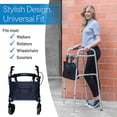 thumbnail image 2 of Bolsa para silla de ruedas para accesorios - Se adapta a andadores, andadores y sillas - Mochila ajustable para personas mayores - Bolsa plegable para mujeres mayores, bandeja con ruedas par, 2 of 5