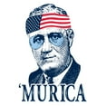 thumbnail image 2 of Murica FDR - America United States Patriotism T Shirt - X-Large - White, 2 of 7