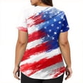 thumbnail image 4 of 250th Anniversary USA Scrub Tops for Women Plus Size Loose V Neck American Flag Print Scrub Shirts Short Sleeve 4th of July Patriotic Scrubs Medical Nurse Uniform Nursing Workwear with Pockets Red M, 4 of 5