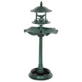 thumbnail image 1 of Outsunny 3-in-1 Garden Bird Bath Bowl Pedastal with Bird Feeder, Green, 1 of 10