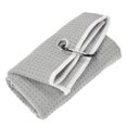 thumbnail image 1 of Toalla de golf Uxcell de microfibra con patrón de waffle con clip de bloqueo - [Gris claro - 15.7 IN] Toalla para palos de golf, 1 of 6