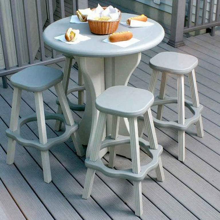 Leisure Accents Outdoor Patio Furniture Bistro Set, Bar Height 30