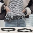 thumbnail image 4 of Eosunjian Imitation Leather Waistband Women’s Punk Style Rock Star Pattern Belt with Adjustable Hole Design for Dresses Jeans Shirts Faux Leather Accessory, 4 of 8