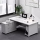 thumbnail image 5 of Standing Storage Office Desk Writing Study Living Room Reception Computer Desks Floor Metal Mesa De Computador Modern Furniture My Lux Decor Round, 5 of 28