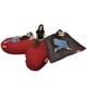 thumbnail image 3 of Puff Cama Matrimonial 2 en 1 con Taburete Baggy Rojo 140 x 180 cm, 3 of 3