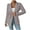 Gray, variant on Women's Long Sleeve Blazer Turndown Collar Open Front Cardigan Button Jacket Work office Casual Blazer White XL(XL)
