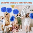 thumbnail image 4 of 15Pack Plastic PomPoms,QZS Blue Potable Cheer PomPoms for Sporting Events,Reusable Plastice Accessories for Basketball Pep Rally, 4 of 6