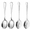 05) (2Pcs Slotted Spoons & 2Pcs Round Spoons), variant on Stainless Steel Flatware Serving, 8.7-Inch Long Handle Serving Spoons for Buffet, Banquet, Cooking, and Kitchen (4Pcs Round Spoons)