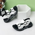 thumbnail image 4 of Kids Sandals for Boys, White Sport Sandals with Adjustable Ankle Strap, Cushioned Casual & Outdoor Play Shoes, Chunky Sole,Size 37, 4 of 6
