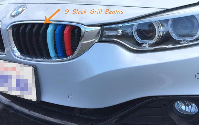  Goodream Exact Fit Tricolored Grille Insert Trims Compatible  with BMW 2023 X1 U11 iX1 Accessories for 5-Beams Kidney Grille : Automotive