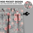 thumbnail image 5 of Pioneer Kitchen Curtains and Valance Set 24 Inch Tier Vintage Flowers Floral Curtains Small Drapes for Cafe Living Room Bathroom Farmhouse 3 Pieces Set Rod Pocket, 5 of 6
