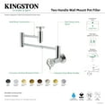 thumbnail image 7 of Kingston Brass KS8103CG Fuller Wall Mount Pot Filler Faucet, Antique Brass, 7 of 7