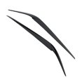thumbnail image 4 of Head Light Eyebrow, UV Resistance Left Right Antiaging Headlamp Trim Simple Installation Protective  For Car Glossy Black, 4 of 8